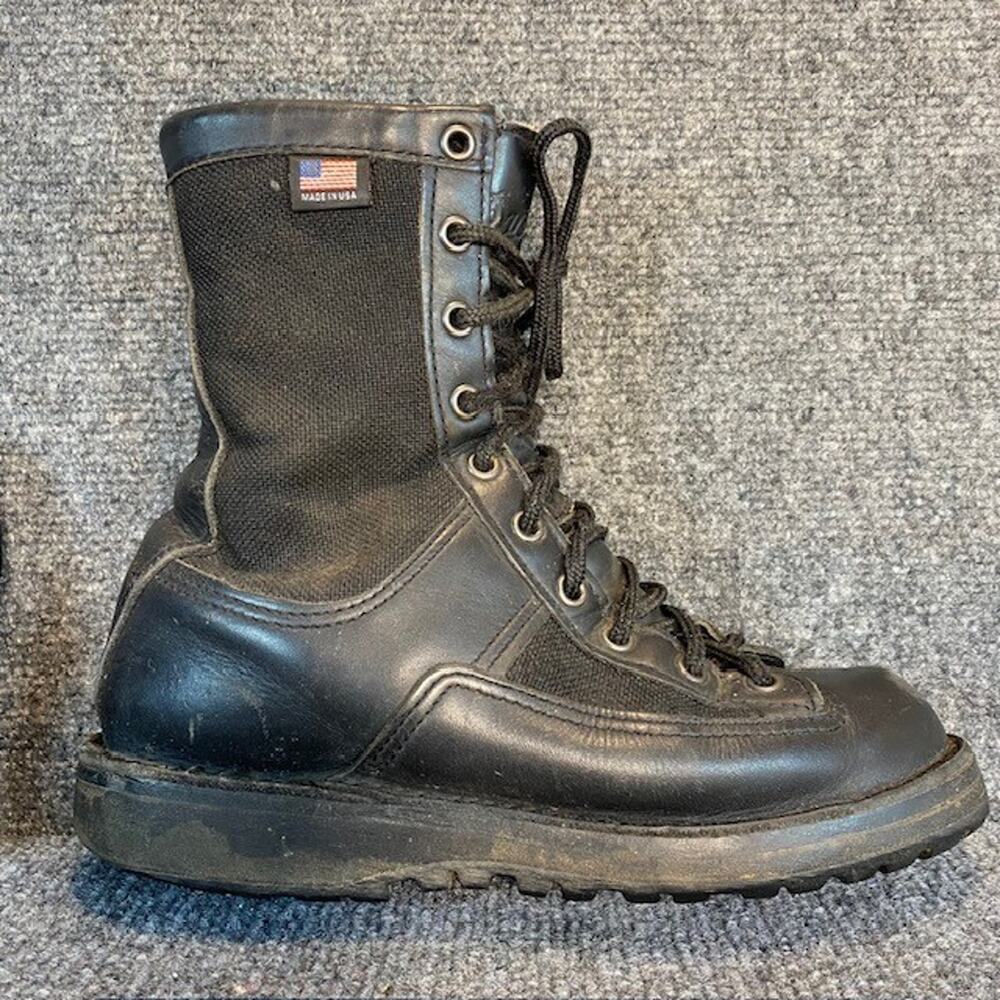 Danner Black Leather & Nylon Lace-Up Ankle Boots